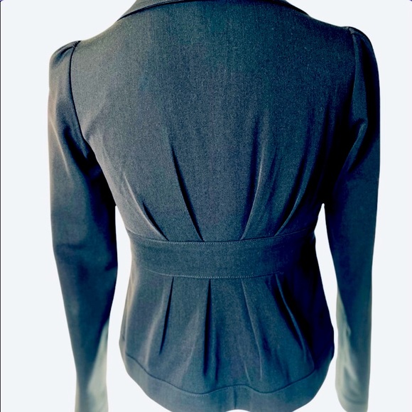 NANETTE LEPORE 3 button lined puff sleeve suit blazer black 2 - Picture 2 of 8